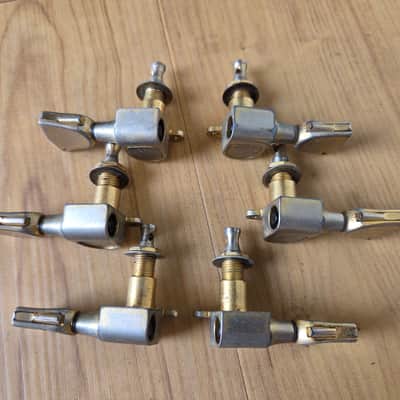 Set of Vintage 1980's Gibson Schaller Gold Flip-Out Crank Guitar Tuners! image 2