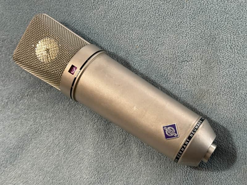 1975 Neumann U87 Condenser Microphone Nickel Serviced Original Diaphragms image 1