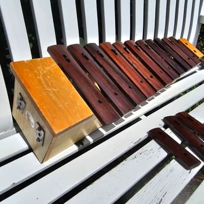 Vintage 70s Sonor Xylophone Natural Rosewood notes made in Germany image 4