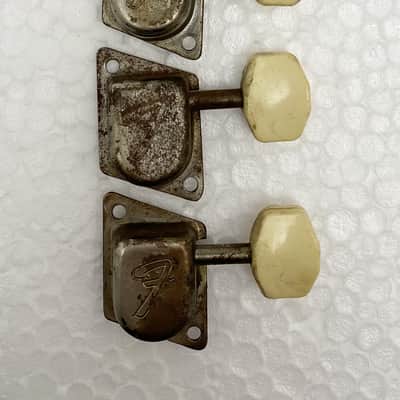 6 Fender F Tuners in-line Late 60's early 70's - Chrome image 8