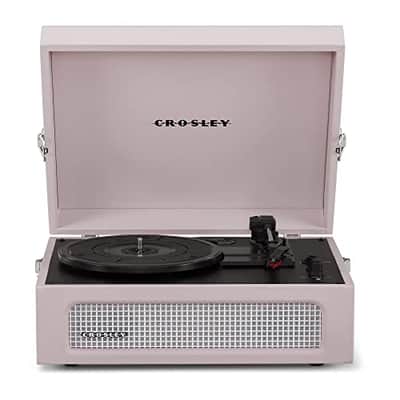 Crosley Voyager Vintage Portable Turntable with Bluetooth and Speakers, Amethyst image 1
