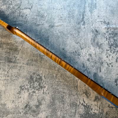 BMC Guitar 5AAAAA FLAME MAPLE Neck Strat® Stratocaster® 22 Fret Roasted With Rosewood Fingerboard Nitro Lacquer 9.5 Radius  STFRM5A #4 image 9