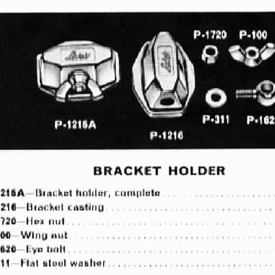 Ludwig P-1216A Tom Mount Bracket Cr 66-68 2nd Gen Rare 1/4" 20 Eye Bolt and Nut - LTM-325-2 image 7