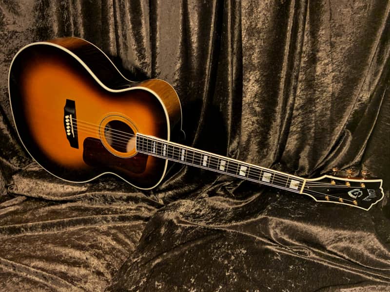 Guild F50 2012 Sunburst New Hartford Ext Condition Flame Maple Archback Guild Acoustic F55 JF65 image 1