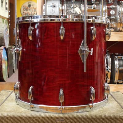 1970s Gretsch Stop Sign Badge Outfit in Red Rosewood 14x24 10x14 16x18 image 11