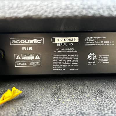 Acoustic B15 Bass Combo Amplifier image 7