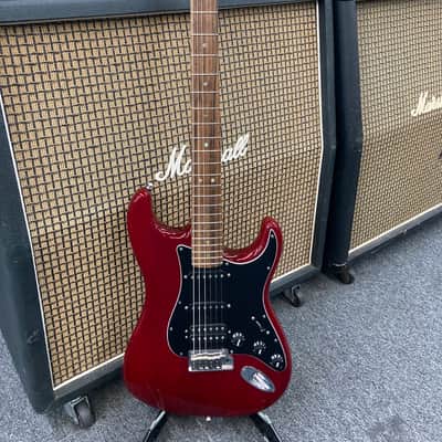 Fender American Select Mahogany Stratocaster HSS with Rosewood Fretboard - 2011 - Crimson Red Transparent image 2
