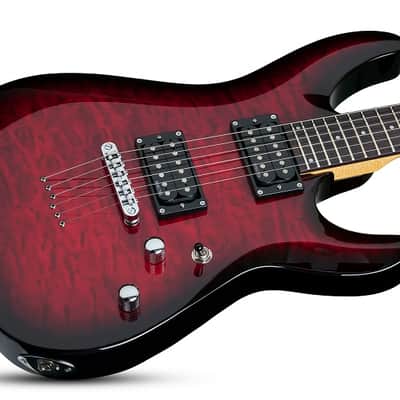 Schecter C-6 Plus Electric Guitar See-Thru Cherry Burst image 15