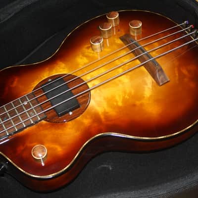 Rick Turner Model 1 Bass Guitar Quilted Maple With Sunburst & Fancy Purfling-New Mint image 1
