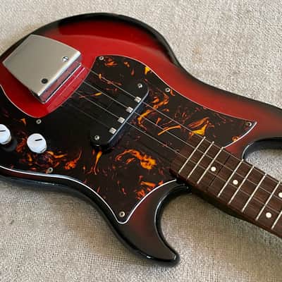 Vintage 1960’s Tombo Ukulet Electric Ukelele w Amp-In-Case Redburst MIJ Japan Rare Norma Teisco image 13
