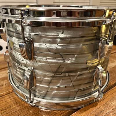 Vintage Ludwig No. 942 Classic 8x12" Rack Tom (3-Ply) w/ Pointed Blue/Olive Badge 1970’s Sky Blue Pearl image 10