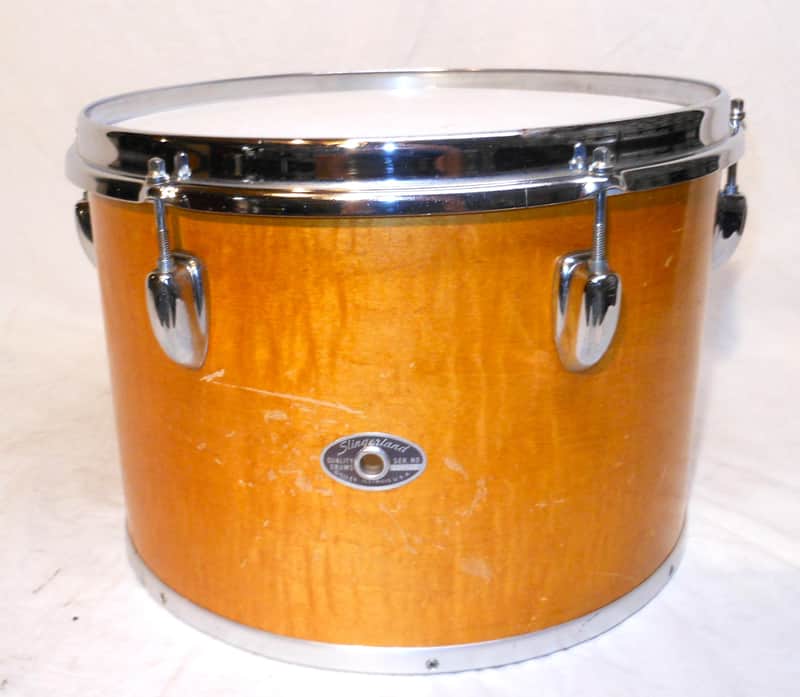 Vintage 1972 Slingerland Maple Nitrocellulose Lacquer 9 x 13" Concert Tom * HIGHLY FIGURED MAPLE * imagen 1