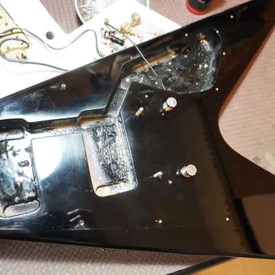 Burny RFV-75-74 Flying V Black MIJ 1985 Rare Fernandes Japan