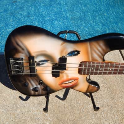 Kramer 710 Bass 1989 Kline Graphic Must See Motley Crue Pin Up Girl Spector Pickups Marylin Monroe image 3
