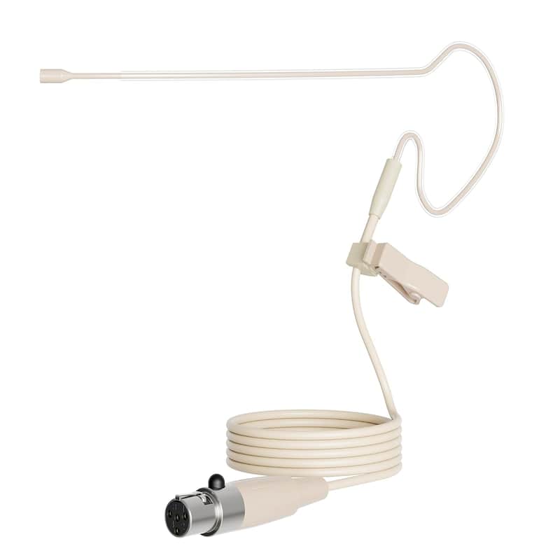 Pro Headset Headworn Single Earhook Microphone Mic-J S90 Compatible With Wireless Transmitter imagen 1