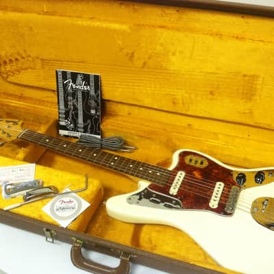 Fender Jaguar (USA) Olympic White w/ Spitfire Tortoise image 1