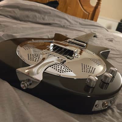 Danelectro SW RES59 BLK - Electric Resonator Guitar - Black Gloss - Like New image 4