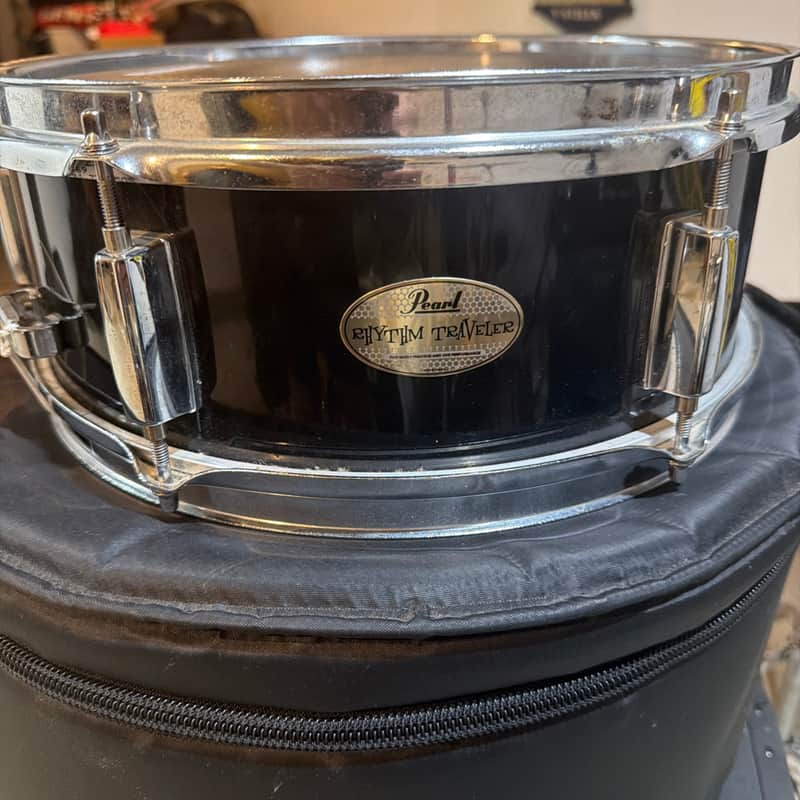 Pearl Rhythm Traveler Snare Drum 1990’s - Black Wrap image 1