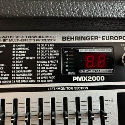 Behringer Europower PMX2000 2x250-Watt Stereo Powered Mixer with Multi-Effects Processor 2000s - Silver image 2