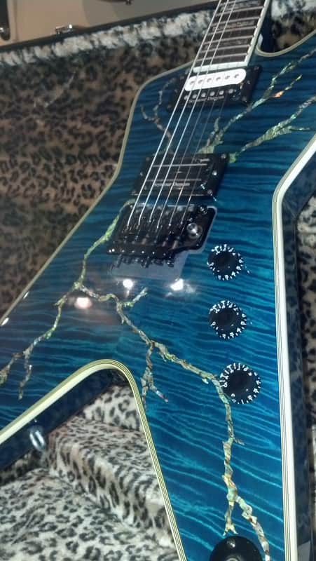 Washburn DimeBag Dime BoogieBolt 2004 Blue Flame Top w/Lightening