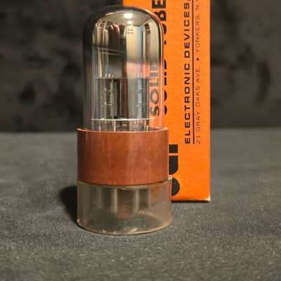 SYLVANIA JAN CHS 6SL7 WGT TUBE LEGENDARY BROWN BASE 1950s MILTARY TUBE NOS NIB image 6