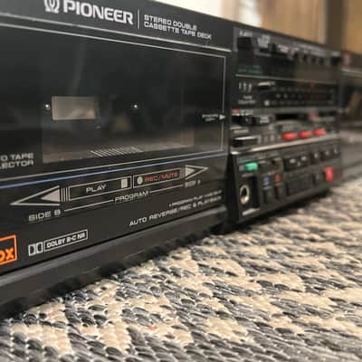 Vintage Pioneer CT-V70 Dual Cassette Deck 1986 - Black image 4