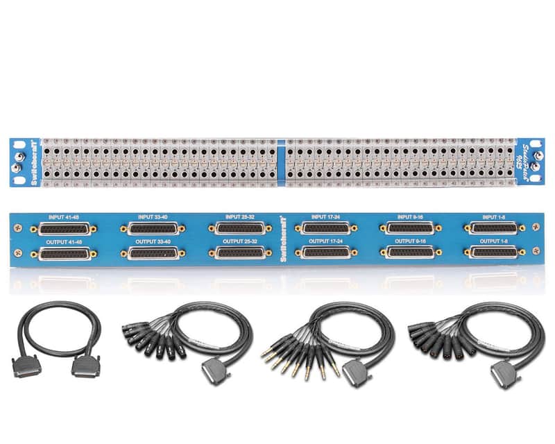 Switchcraft StudioPatch 9625 TT Patchbay | 6 Custom 6ft. Mogami DB25 Cables image 1