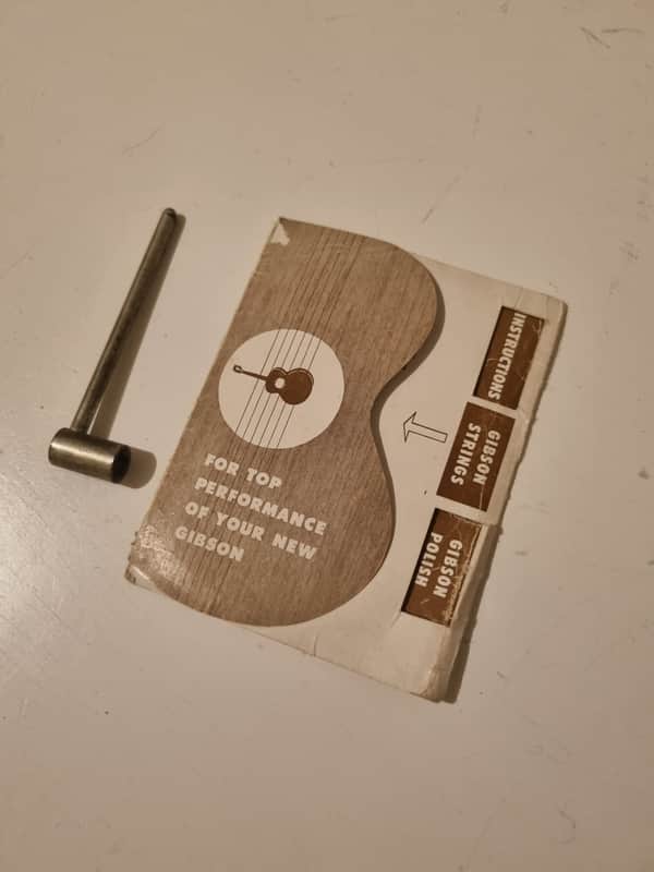 Gibson Original Vintage 1958 Gibson LG-2 Hangtag Booklet & Truss Rod Tool Bundle 1958 - NA image 1