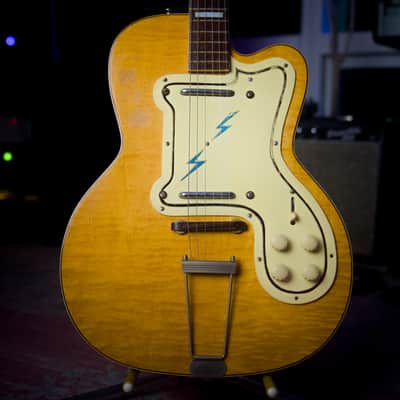 Rare Vintage 1950’S Old Kraftsman Thin Twin Jimmy Reed Hollow Body Lightening Finish image 2
