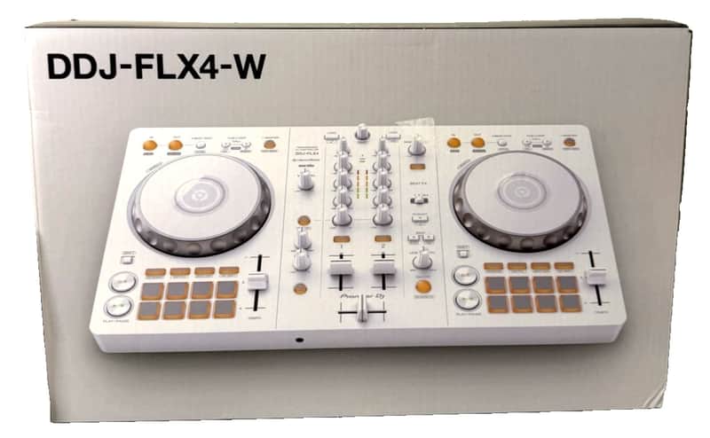 Pioneer DJ DDJ-FLX4-W 2-deck DJ Controller White / Authorized Pioneer DJ Dealer image 1