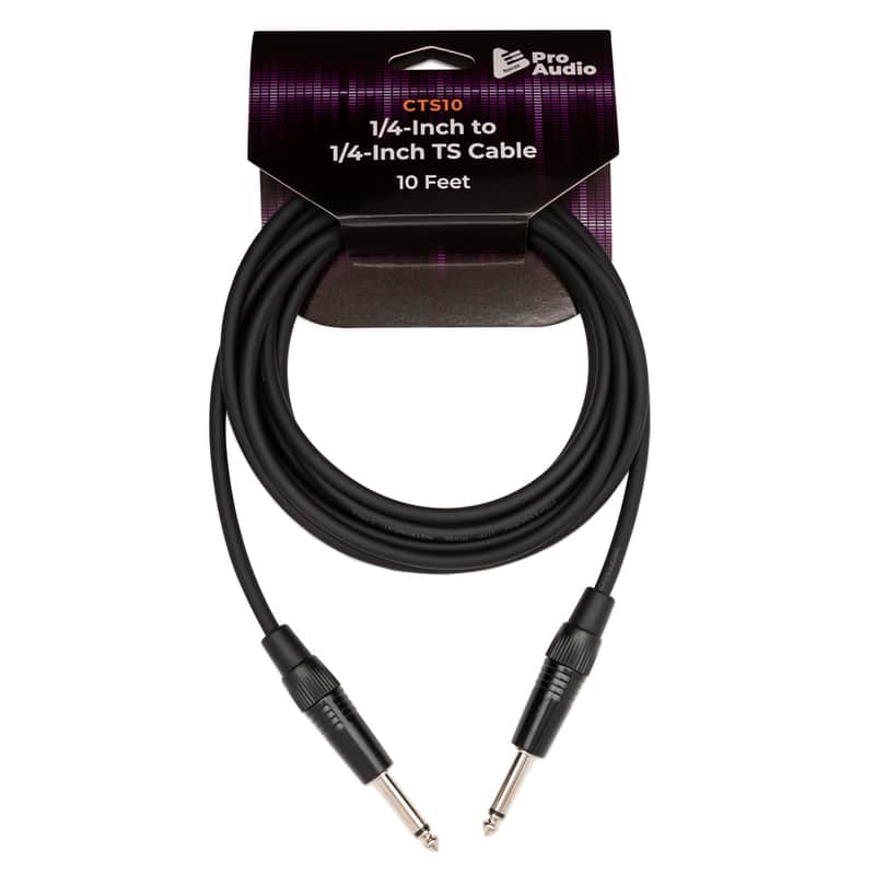 FocusProAudio FPA-CTS10 1/4-Inch to 1/4-Inch TS Guitar Cable (10-Feet) image 1