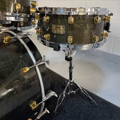 Yamaha Maple custom Mid 90’s - MAPLE CUSTOM TRANSPARENT BLACK WITH GOLD HARDWARE image 5