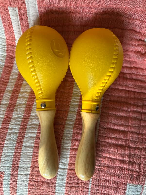 Latin Percussion LP281 Professional Maracas 2010s - Yellow/Natural image 1
