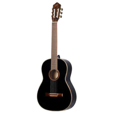 Ortega R221BK Black Highgloss, incl. Gigbag - 4/4 classical guitar image 3
