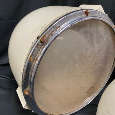 Zickos Artistry 1970s White Fiberglass Prototype Drum Set image 6