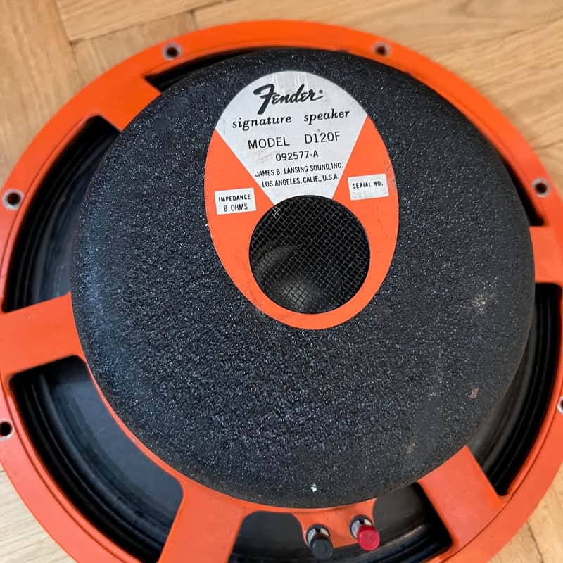 Vintage 1970s JBL Fender USA D120F D120 8ohm Orange Signature 12