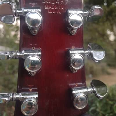 Gibson L6S Deluxe 1974-75 - Bourbon-Walnut (Refinished) Original Wine Red image 6