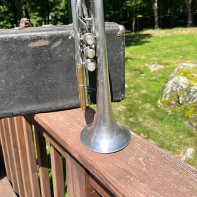 Conn “Conqueror” Cornet – C.G. Conn Elkhart IN – Silver Plate – Serial #109438 – ca. 1908 – Complete with Original Case & Mouthpiece image 10
