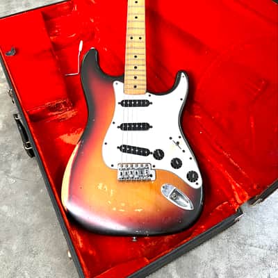 Fender Stratocaster c 1974 Sunburst original vintage USA strat 1973 3tsb image 3
