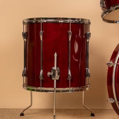 1990s Yamaha Stage Custom Cranberry Red Drum Set image 4