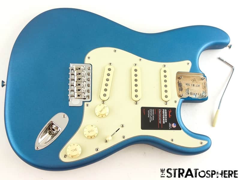 American Performer Fender Stratocaster Strat LOADED BODY Satin Lake Placid Blue image 1