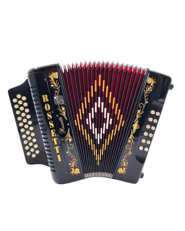 ROSSETTI 3112-FBE-BK ACCORDION 31 BUTTON, 12 BASS BLACK FBE (FA) image 1