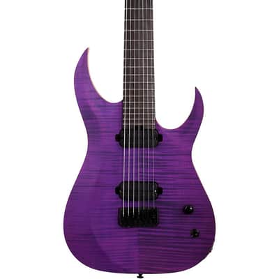 Schecter Guitar Research John Browne Tao-7 Electric Guitar Regular Satin Trans Purple image 1