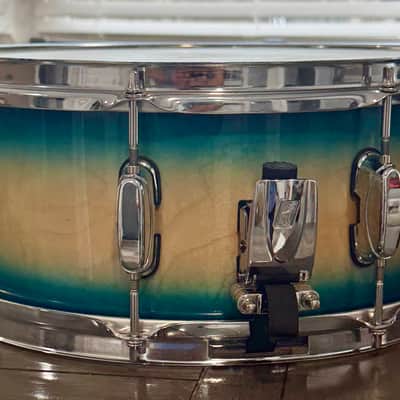 Tama 6.5x14 Superstar maple snare drum - Caribbean lacebark pine fade image 4