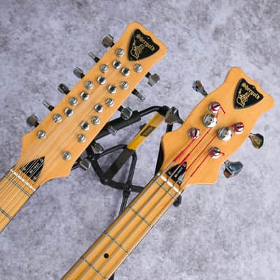 Shergold 124 1978 - Natural; 12 + 4 twin neck image 11
