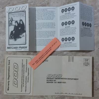 DOD FX-63 DEEP FREEZE [NOS New Old Stock 1st edition] Bass Stereo Analog Chorus 1996 [NOS - New Old Stock] - Airbrush Metallic Blue image 3
