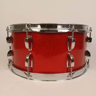 Ludwig 6.5x14"#912 School Festival Red Sparkle 3Ply Mahogany Vintage 60s #458125 image 4