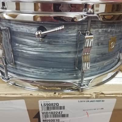 Ludwig *Pre-Order* Legacy Mahogany Vintage Blue Oyster Jazz Fest 5.5x14" Snare Drum w/Internal Muffler | Made in the USA | NEW | Special Order | Authorized Dealer image 3