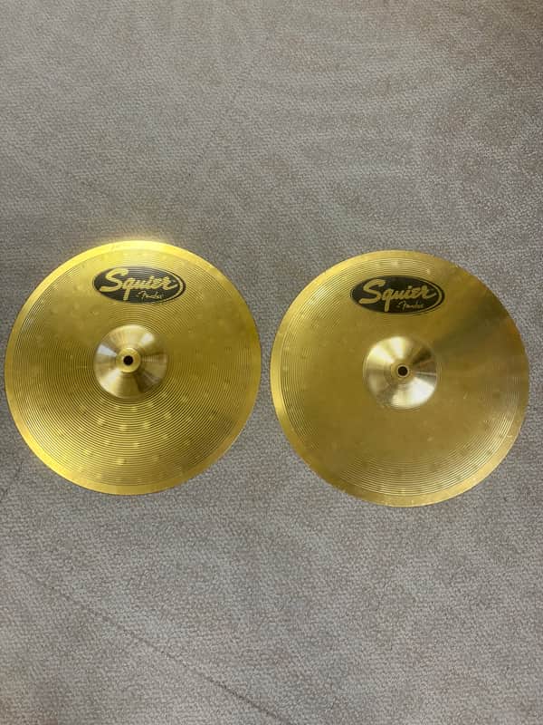 Squier 14" Brass Hi-Hat Cymbals (Used) image 1
