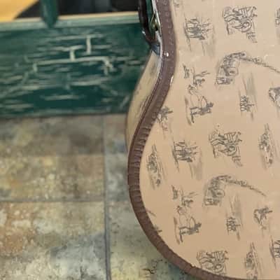 Vintage Kay Cowboy Theme 3/4 Guitar Case Ranch / Western / Frontier Theme image 13